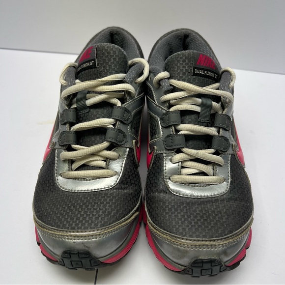 Nike Women's Size 7 Dual Fusion ST Running Sneakers Shoes Gray Pink - Picture 3 of 9